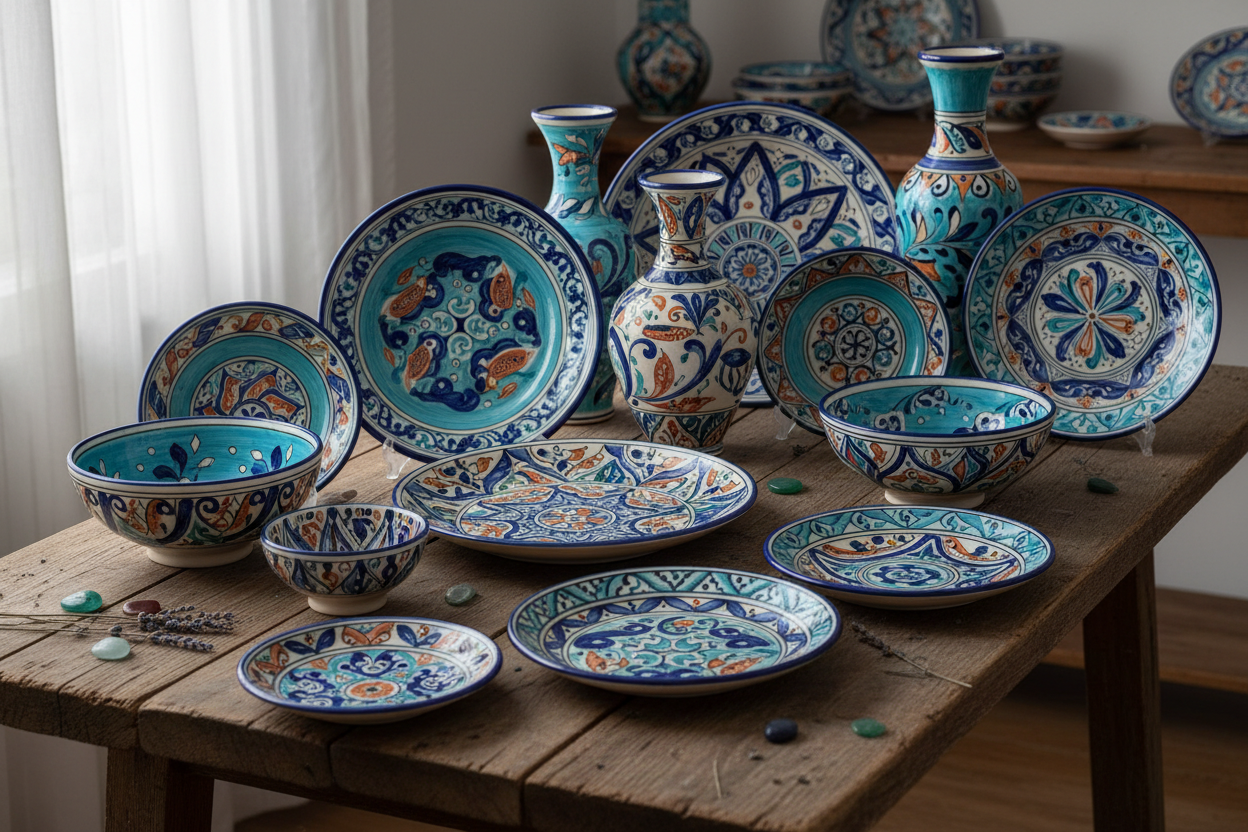 Collection de céramiques méditerranéennes artisanales